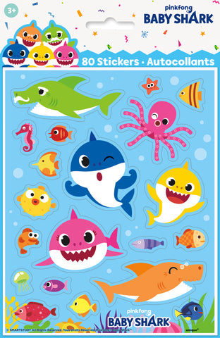 Baby Shark Sticker Sheets, 4ct