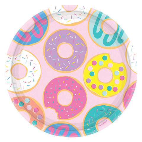Donut Party Round Plates, 9"