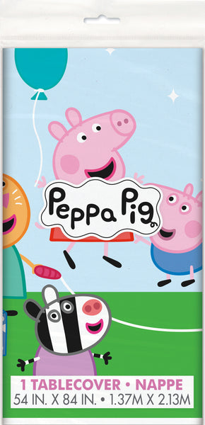 Peppa Pig Rectangular Plastic Table Cover, 54" x 84", 1ct