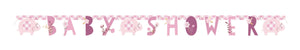 Pink Floral Elephant Jointed Banner