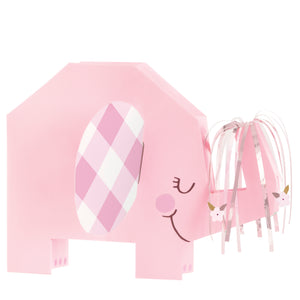 Pink Floral Elephant Folded Centerpiece Decoration