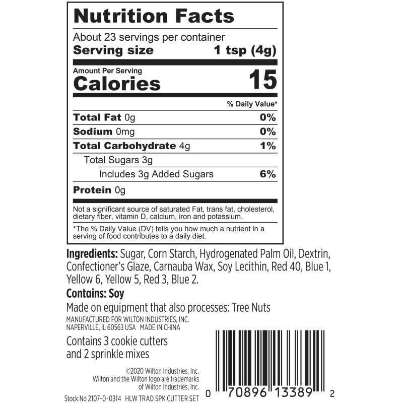 Halloween Sprinkles and Mini Cutters 5pc Set