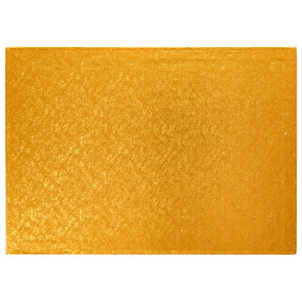 Cake Board 1/4 Sheet Gold Foil 0.5" Thick