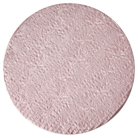 Cake Board 10" Round Pink Foil 0.25" Thick