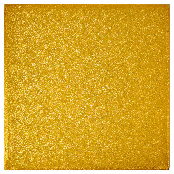 Cake Board 14" Square Gold Foil 0.5" Thick