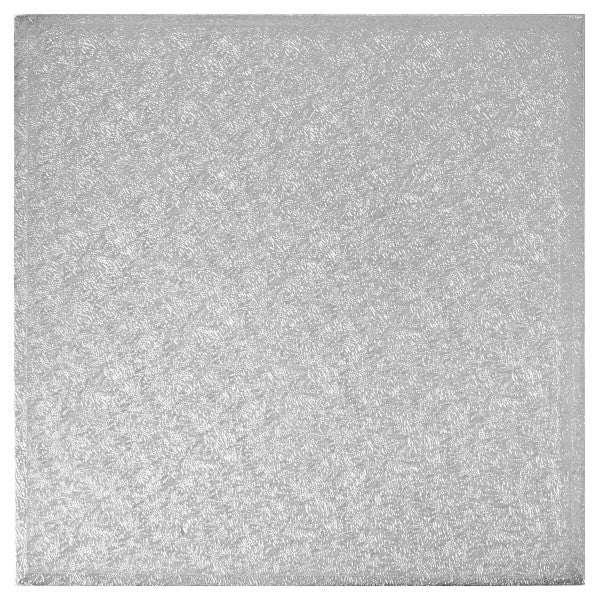 Cake Board 10" Square Silver Foil 0.5" Thick