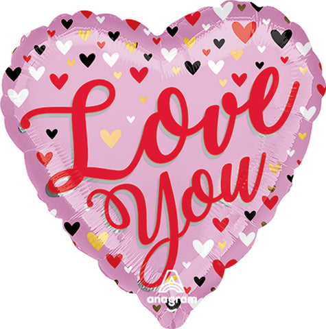 Love You Small Hearts 18" Foil Balloon, 1ct