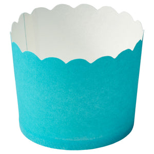 Turquoise Scalloped Baking Cups