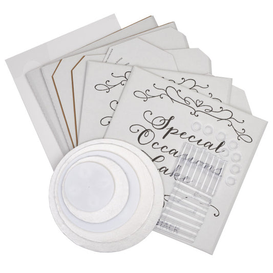 Juego de estructura para pastel redonda de 6", 10" y 12" separada de 3 niveles 