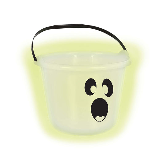 Glow-In-The-Dark Ghost Plastic Pail