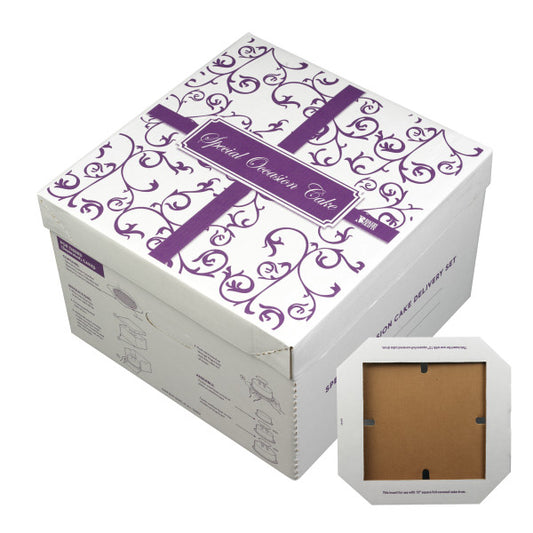 Wedding Cake, Square 17.5" x 17.5" x 11.5" Delivery System