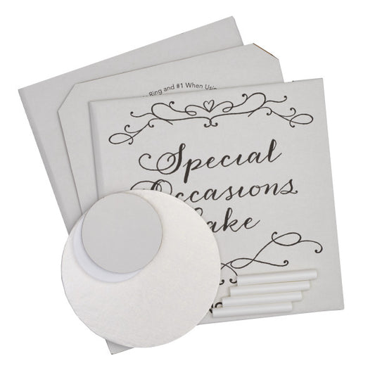 Juego de estructura para pastel redondo apilado de 2 niveles de 6" y 10"