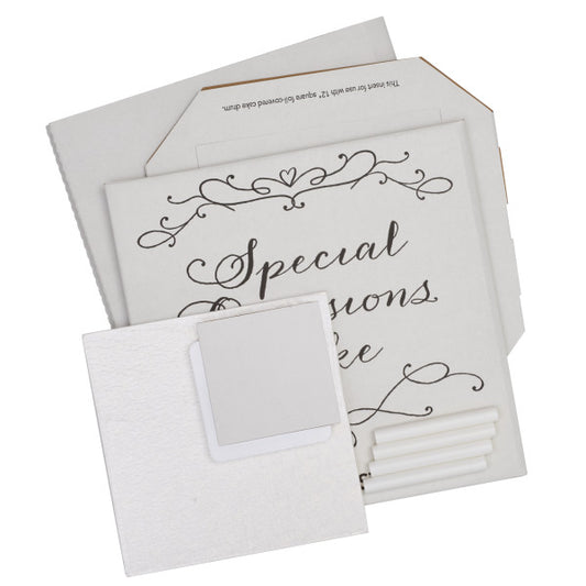 Juego de estructura para pastel cuadrada apilada de 2 niveles de 6" y 10" 