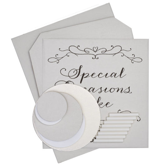 Juego de estructura para pastel redondo apilado de 3 niveles de 6", 10" y 12" 