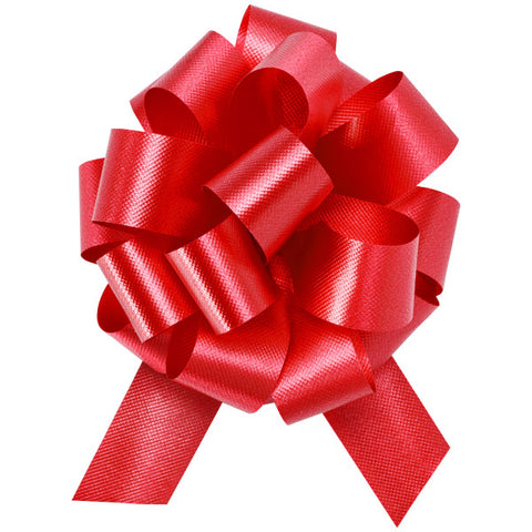 4" Hot Red Flora-Satin® Perfect Bow, 50ct