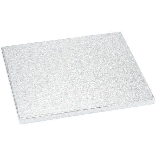 Cake Board 10" Square Silver Foil 0.5" Thick