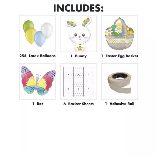 Easter Bunnies Latex & Foil Balloon Back Drop Kit