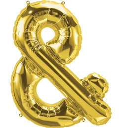 34" Symbol Ampersand Gold Balloon