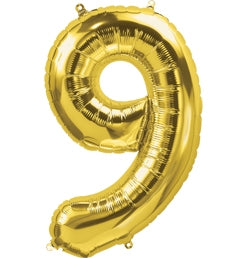 North Star Balloons 34" Gold Numeral 9 Balloon