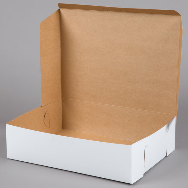 19" x 14" x 5" White Half Sheet Cake Box / Bakery Box