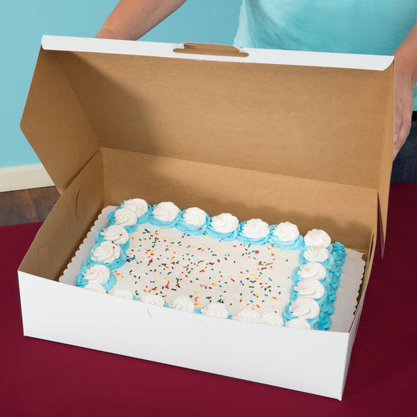 19" x 14" x 5" White Half Sheet Cake Box / Bakery Box