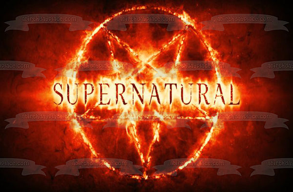 Supernatural Logo TV Series Edible Cake Topper Image ABPID00023