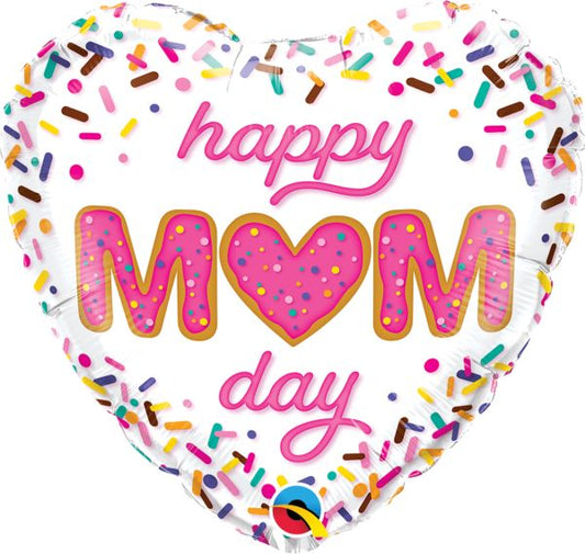 Mom's Day Sprinkles 18" Foil Balloon