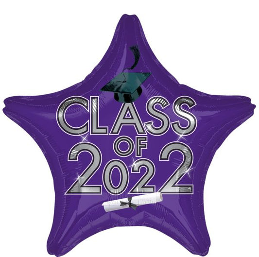 Purple Class of 2022 19" Foil Balloon