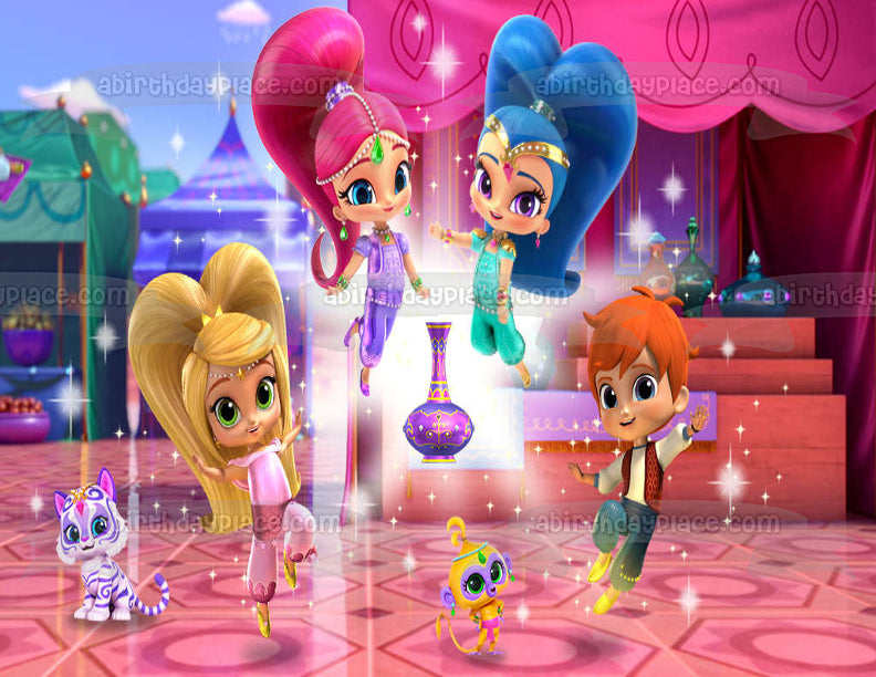 Shimmer and Shine Leah Zac Tala Nahal Edible Cake Topper Image ABPID00072