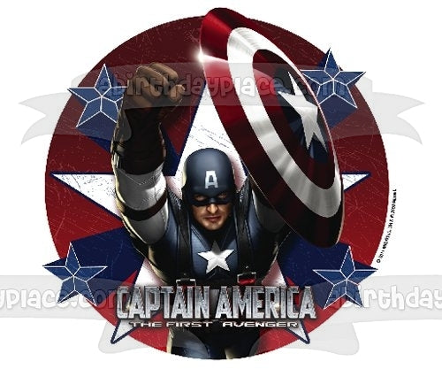 Captain America The First Avenger Marvel Comics Edible Cake Topper Image ABPID00154