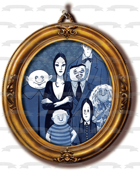 The Addams Family Gomez Wednesday Morticia Uncle Fester Edible Cake Topper Image ABPID00205