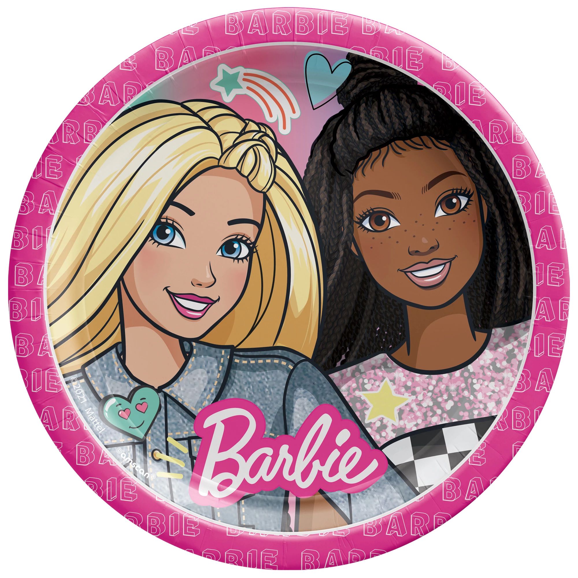 Barbie Dream Together 9" Round Plates, 8ct