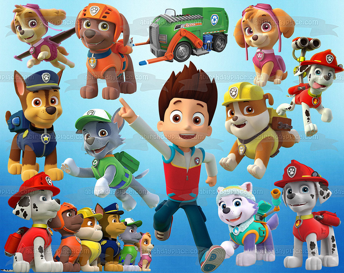 Paw Patrol Marshall Rocky Rubble Skye Edible Cake Topper Image ABPID00 – A Birthday Place paw-patrol-marshall-rocky-rubble-skye-edible-cake-topper-image-abpid00-a-birthday-place