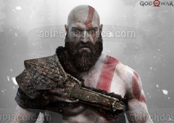 God of War Kratos Video Game Edible Cake Topper Image ABPID00565
