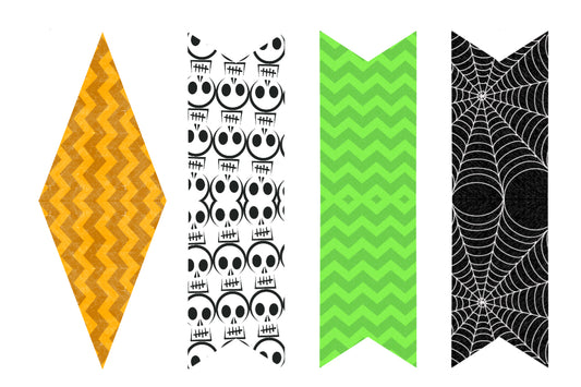 Halloween Strips Skulls Cobwebs Edible Cake Topper Image Strips ABPID00576