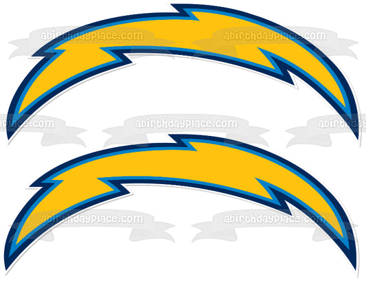 Tiras de imágenes comestibles para decoración de tartas, color amarillo y azul, relámpagos ABPID00779 