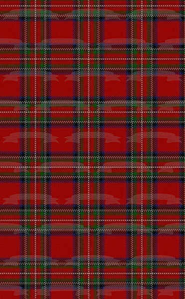 Red Green Blue Plaid Edible Cake Topper Image ABPID00946