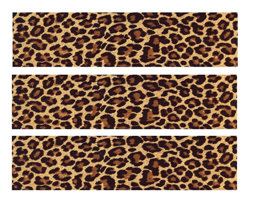 Tiras de imágenes comestibles para decoración de tartas con estampado de leopardo ABPID00967