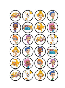 Bubble Guppies Nonny Molly Oona Gil Deema Mr Grouper Edible Cupcake Topper Images ABPID01008