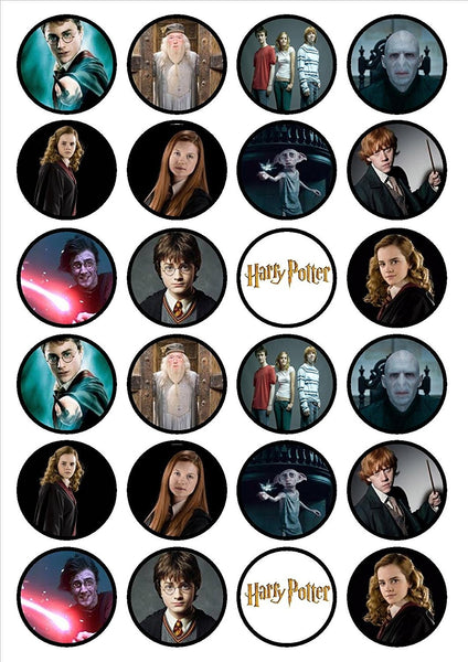Harry Potter Hermione Granger Dumbledore Ronald Weasley Edible Cupcake Topper Images ABPID01093
