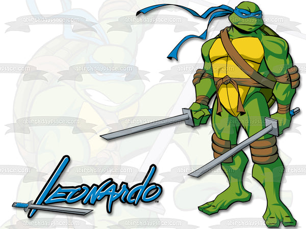 Teenage Mutant Ninja Turtles Tmnt Leonardo Edible Cake Topper Image ABPID01107