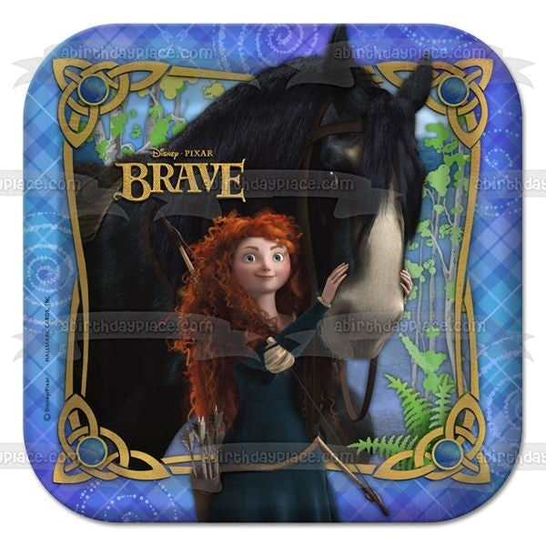 Brave Merida and Angus Edible Cake Topper Image ABPID01561
