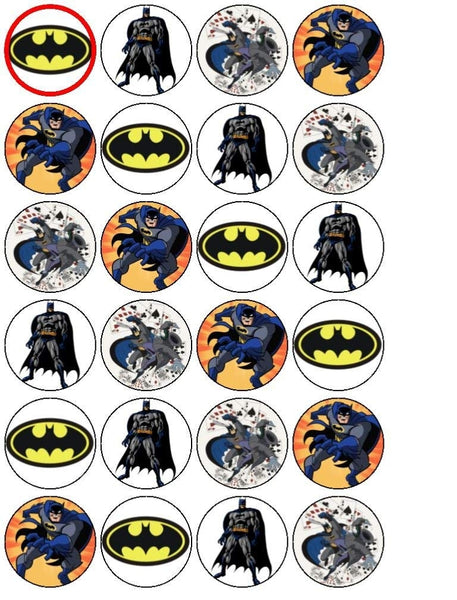 DC Comics Batman Logo Bruce Wayne Edible Cupcake Topper Images ABPID01642