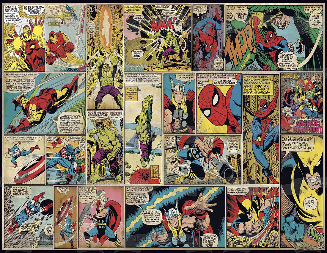 Imagen de decoración comestible para tarta de Spider-Man, Iron Man, Thor y Hulk, ABPID01658 