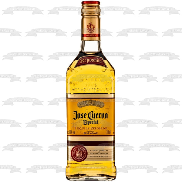 Jose Cuervo Tequila Reposado Bottle Edible Cake Topper Image ABPID01735