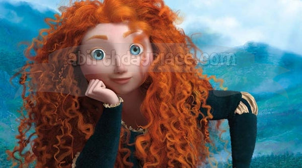 Brave Merida Mountains In the Background Edible Cake Topper Image ABPID01761