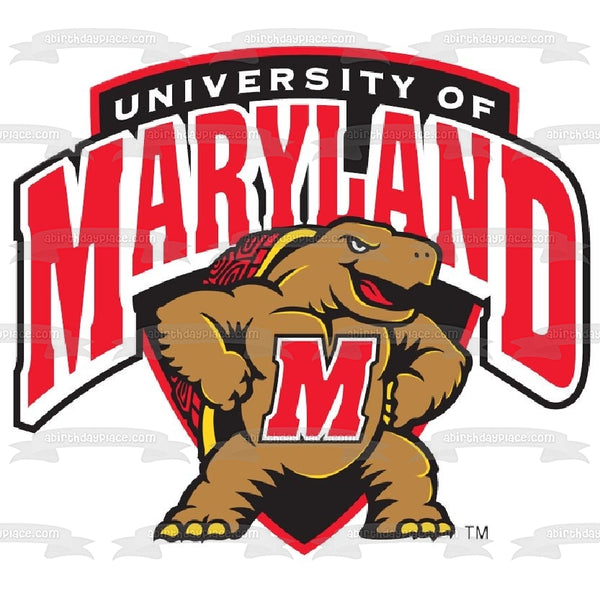 University of Maryland Athletics Logo NCAA Edible Cake Topper Image ABPID01796