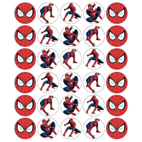 Spider-Man Marvel Superhero Spidey Edible Cupcake Topper Images ABPID03179