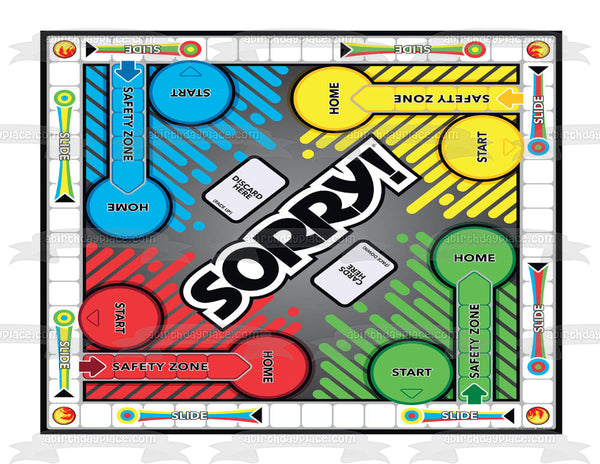 Sorry Board Game Parker Brothers Edible Cake Topper Image ABPID03242