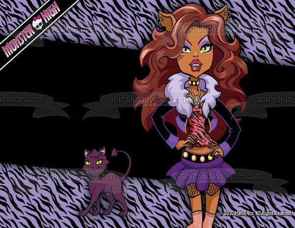 Monster High Clawdeen Wolf and Acat Edible Cake Topper Image ABPID03293